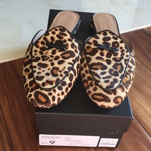 J Crew leather bowloafer mule